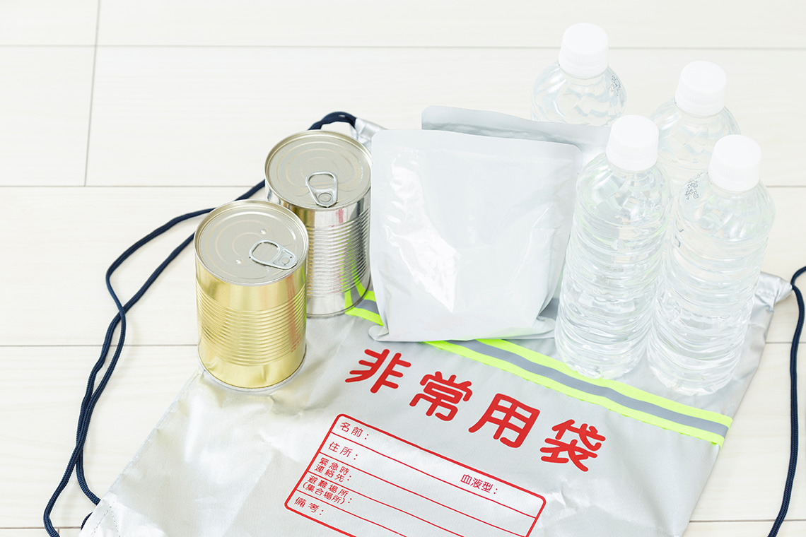 飲料水・食料は最低でも3日分準備する