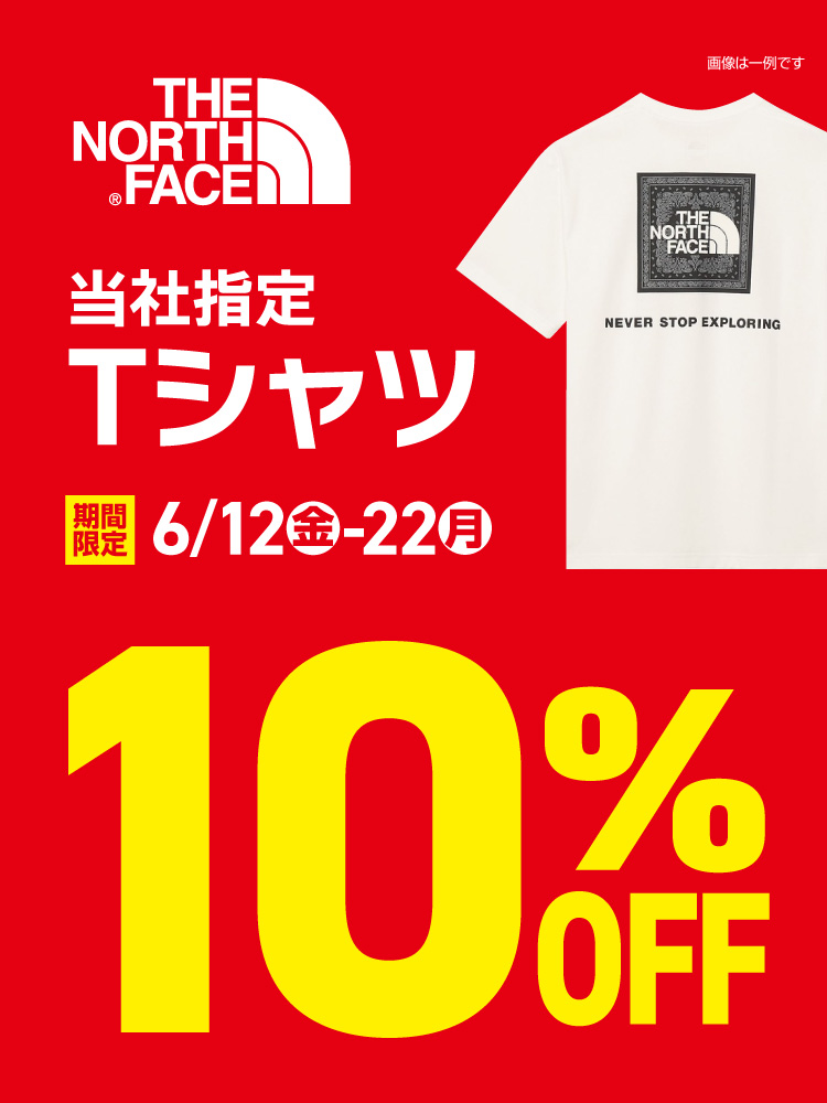 THE NORTH FACE 当社指定Tシャツ10%OFF