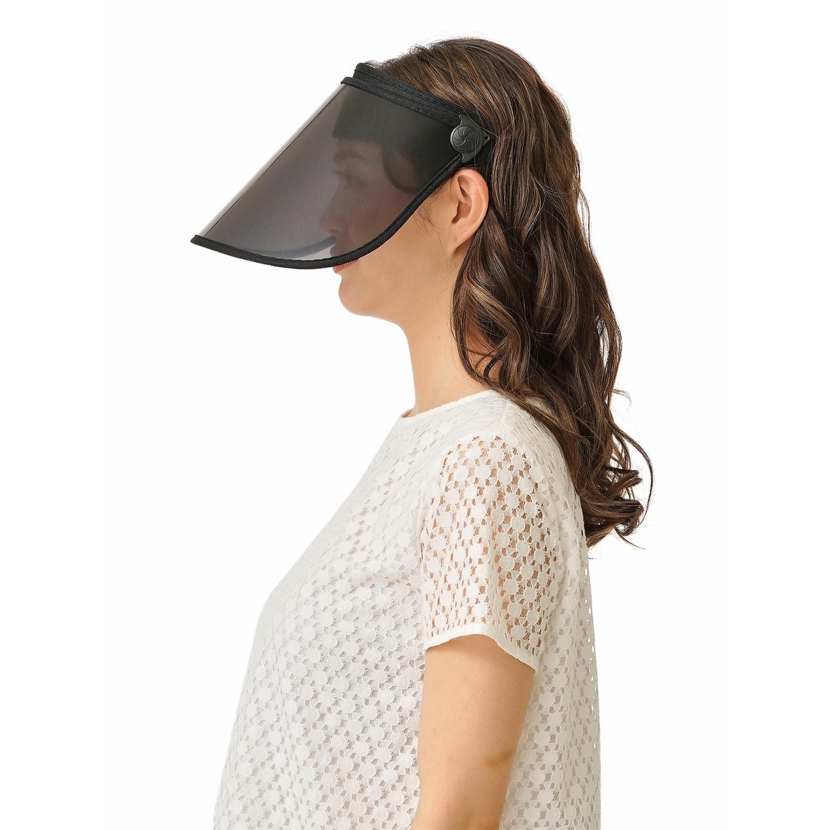 顔すっぽり　UVカットサンバイザー