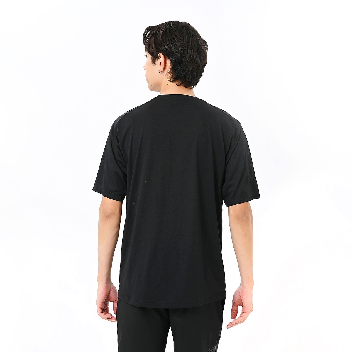 Black Out ジャガードメッシュニットショートスリーブTシャツ
