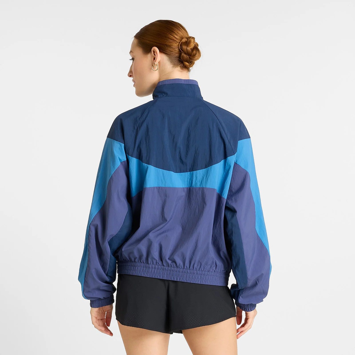 カラーブロックウーブンジャケット