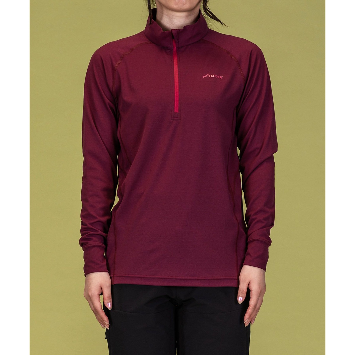 HARLF ZIP LONG SLEEVE T-SHIRTS Women