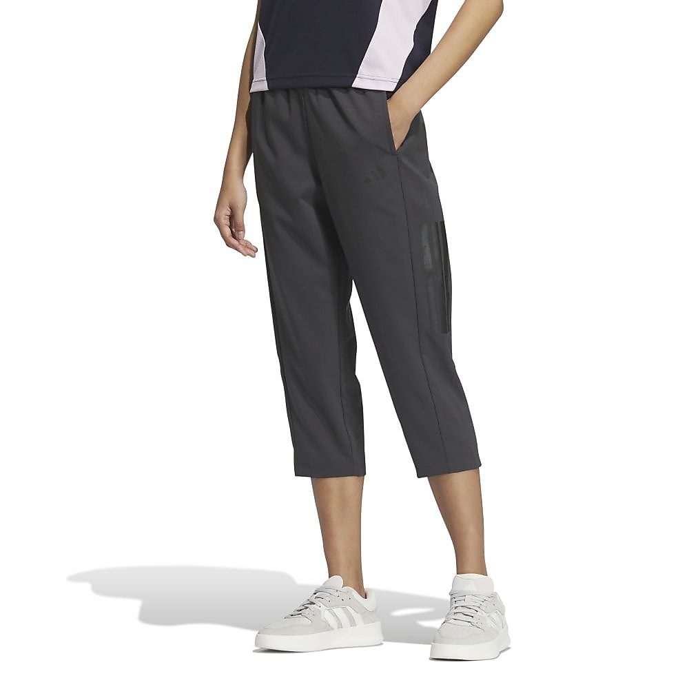 W ACTV ウーブンライトカプリパンツ