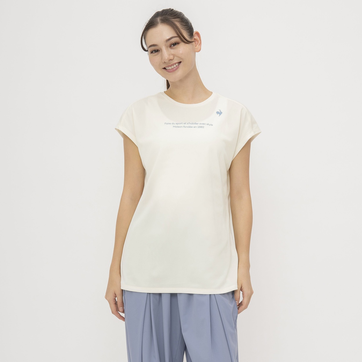 汗染み軽減フレンチスリーブシャツ