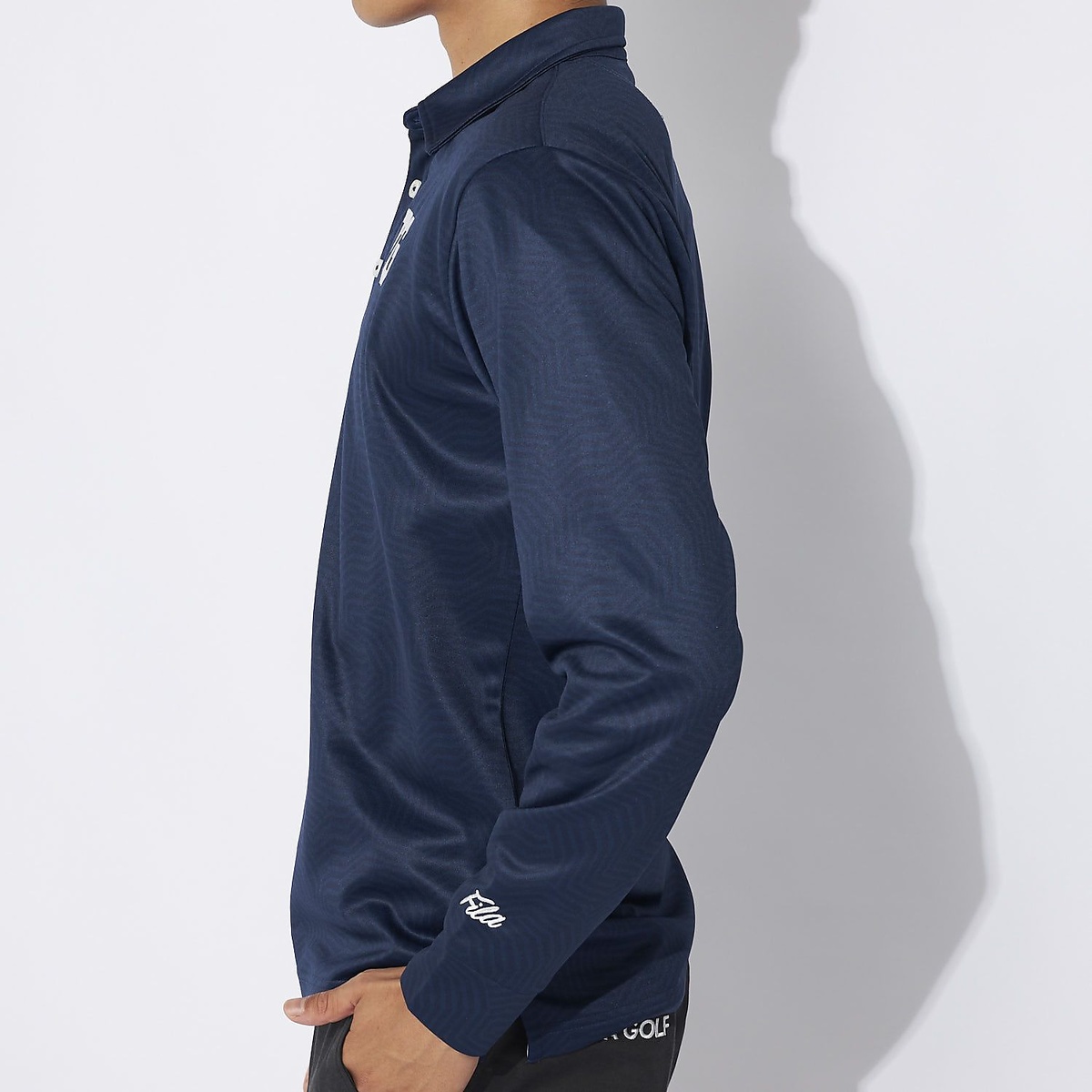 FILA GOLF プリント裏起毛長袖シャツ