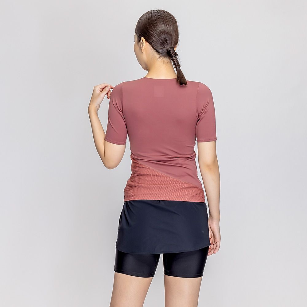 ナイキ SP25 ジップ付き半袖2in1スカートショーツセパレーツ