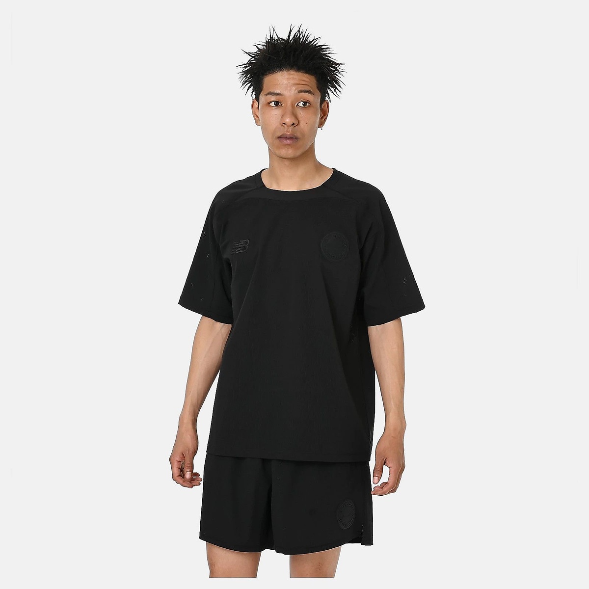 メッシュストレッチ ウーブンショートスリーブシャツ