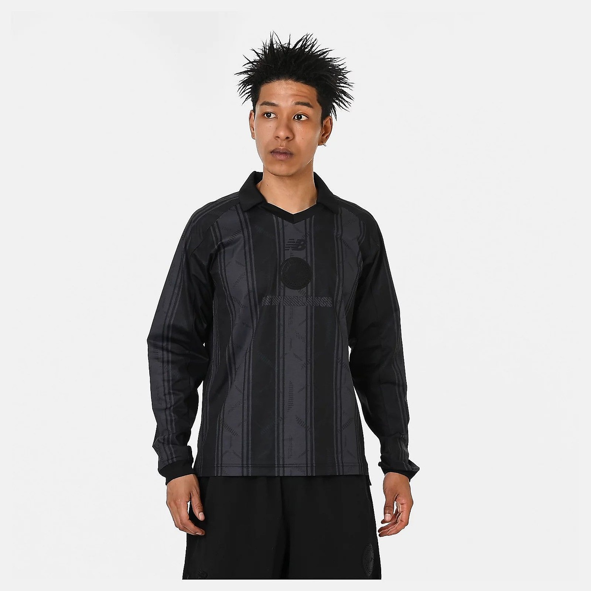 グラフィック ポロロングスリーブシャツ