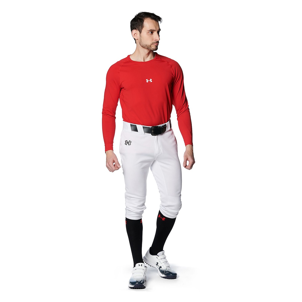 UA HEATGEAR COMFORT FITTED LONG SLEEVE CREW NECK SHIRT