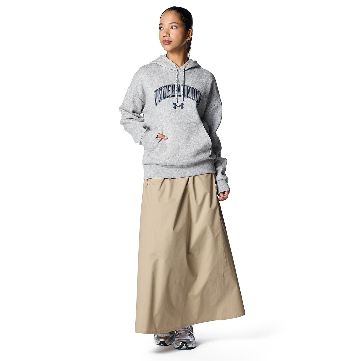 UA RIVAL FLEECE GRAPHIC PULLOVER HOODIE