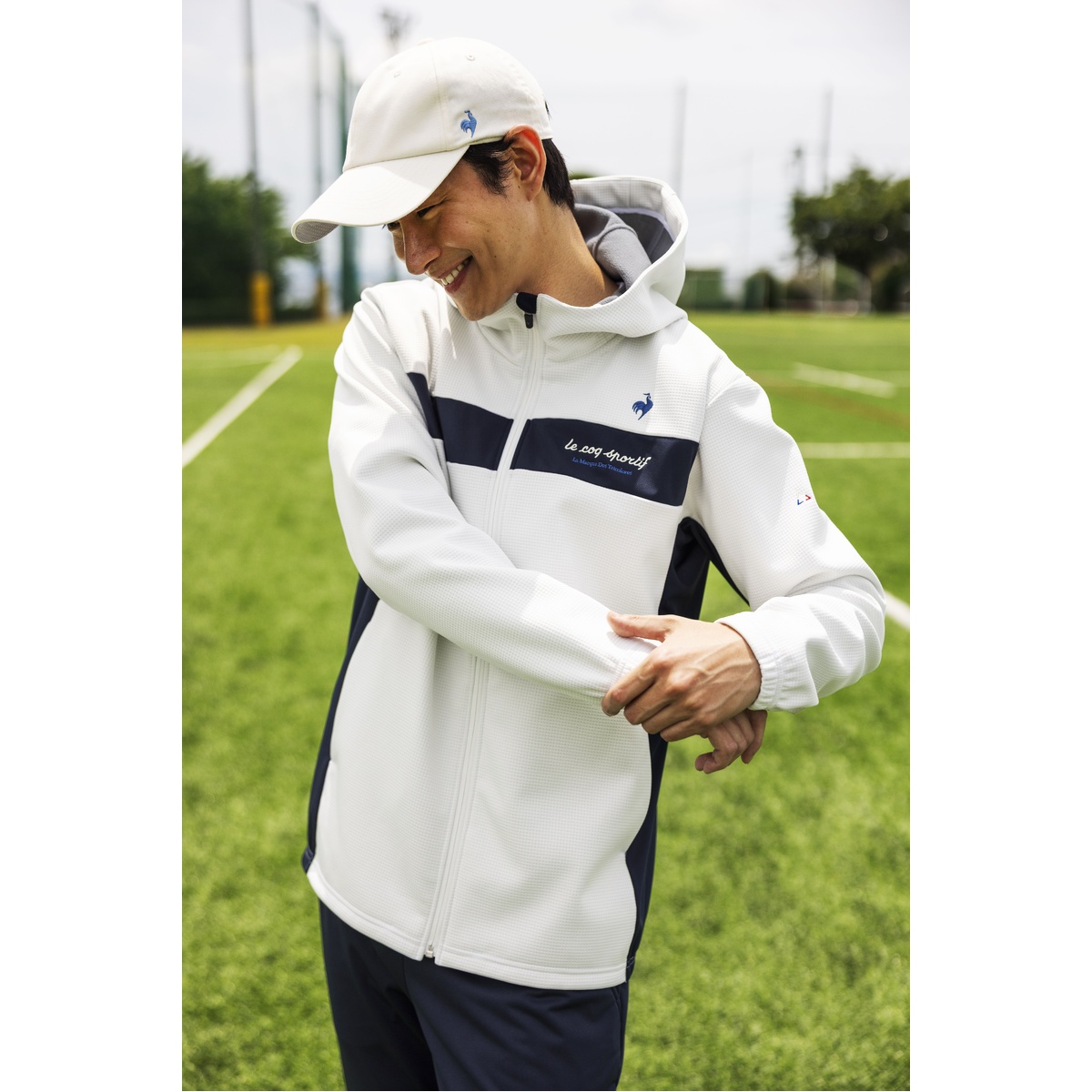 防風ストレッチワッフルボンディングアウター