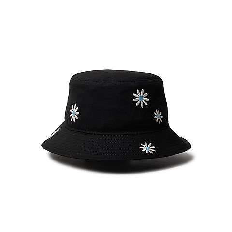 BUCKET01 FLOWER EMB NE1920 BLK