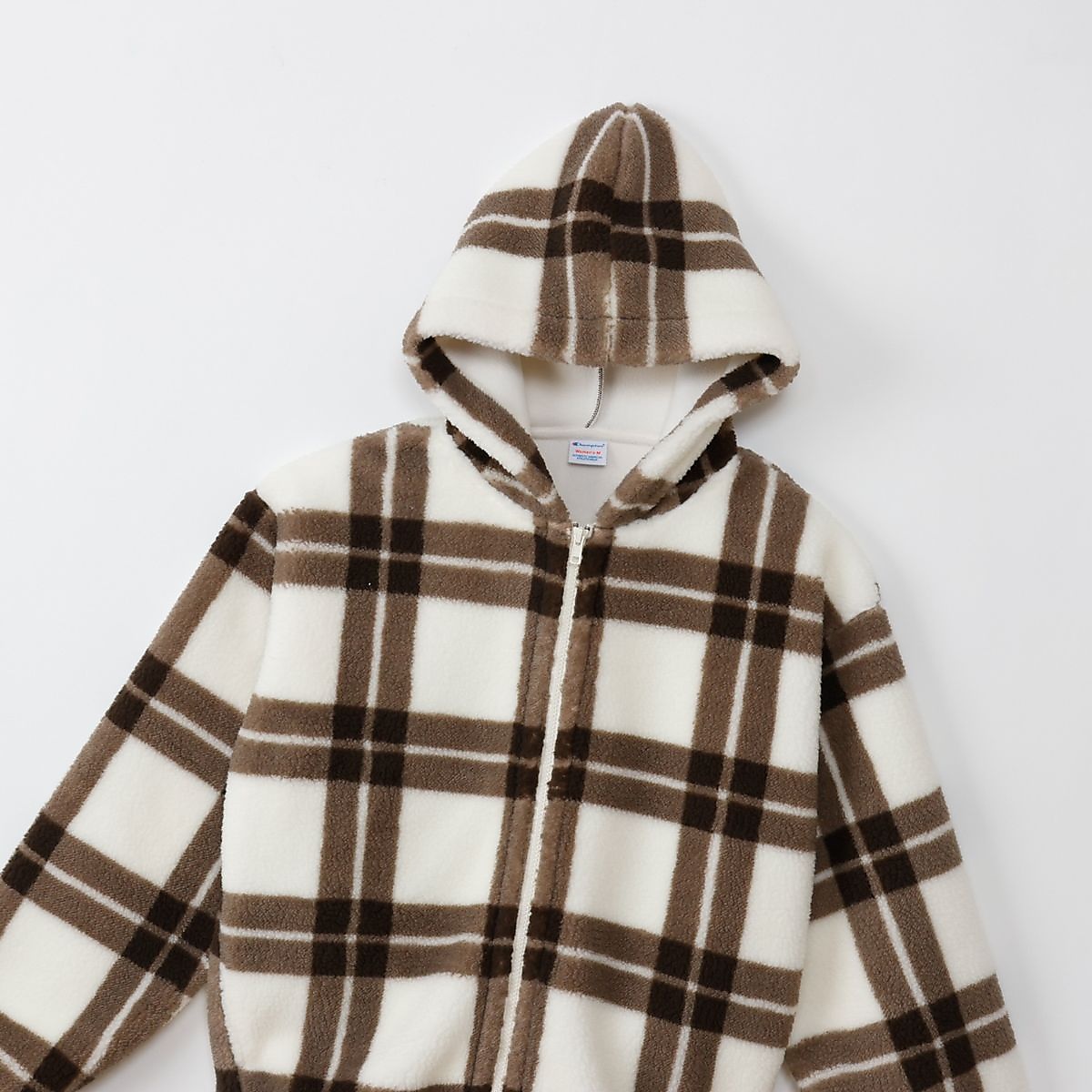 CHECK ZIP HOODED JACKET
