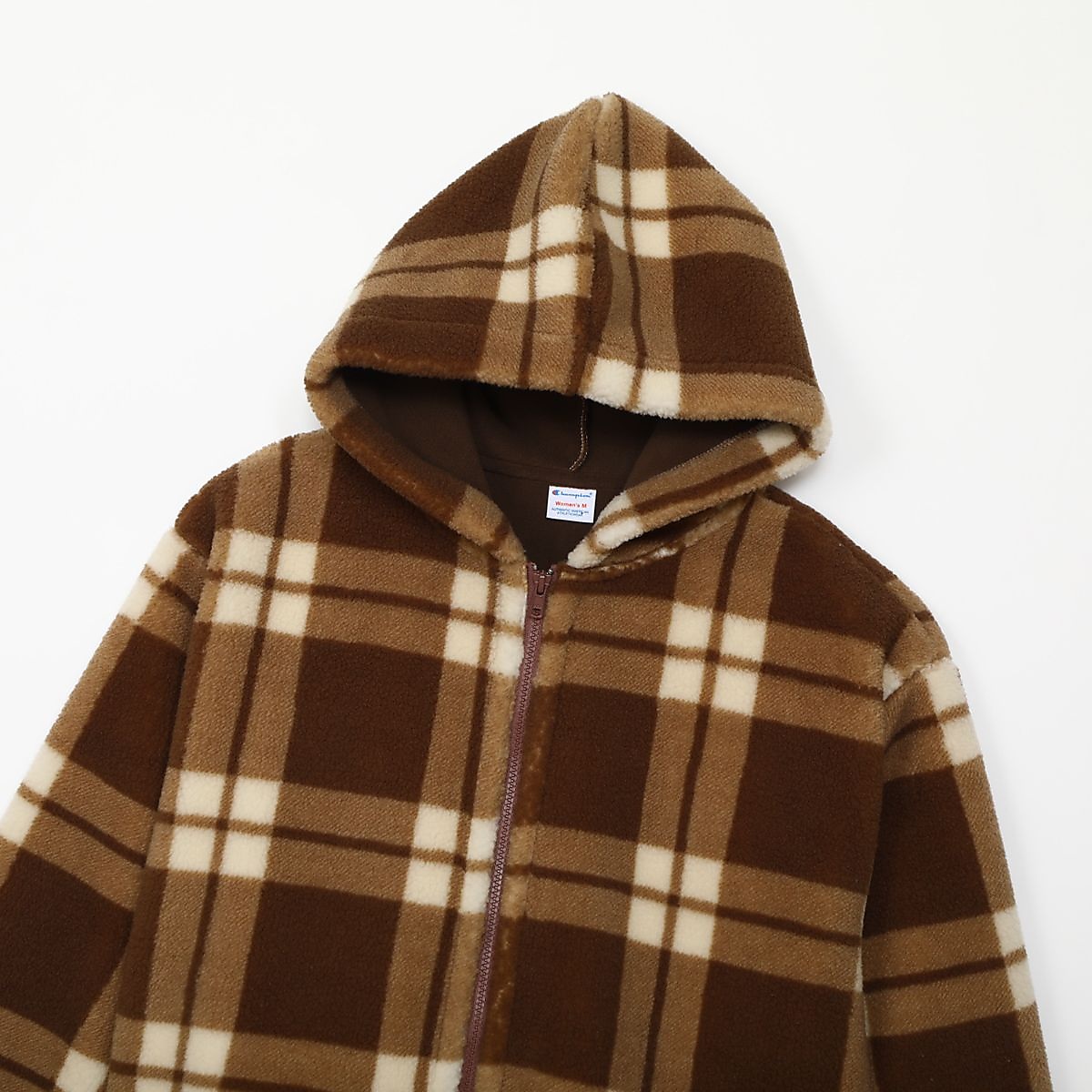 CHECK ZIP HOODED JACKET