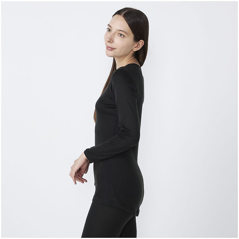 プレミアホットインナー　ブレスサーモ　中厚 for Active クルー長袖W