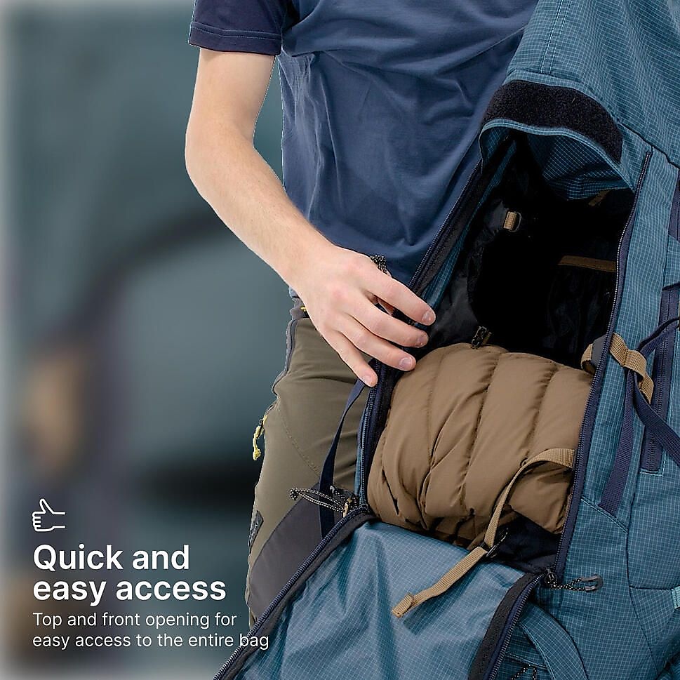 ハイキングメンズバックパック50－60LGRN