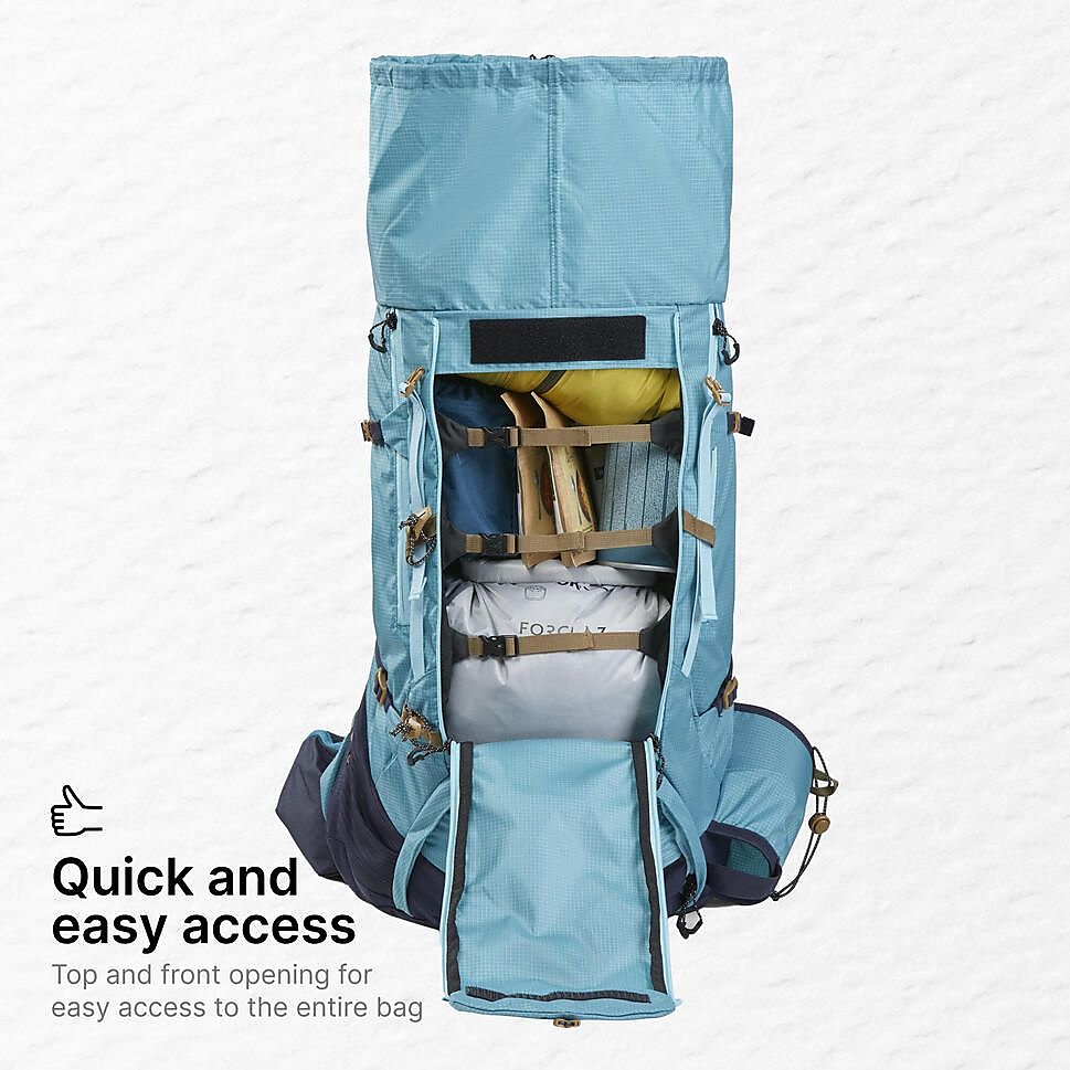 ハイキングレディースバックパック45－55LBLU