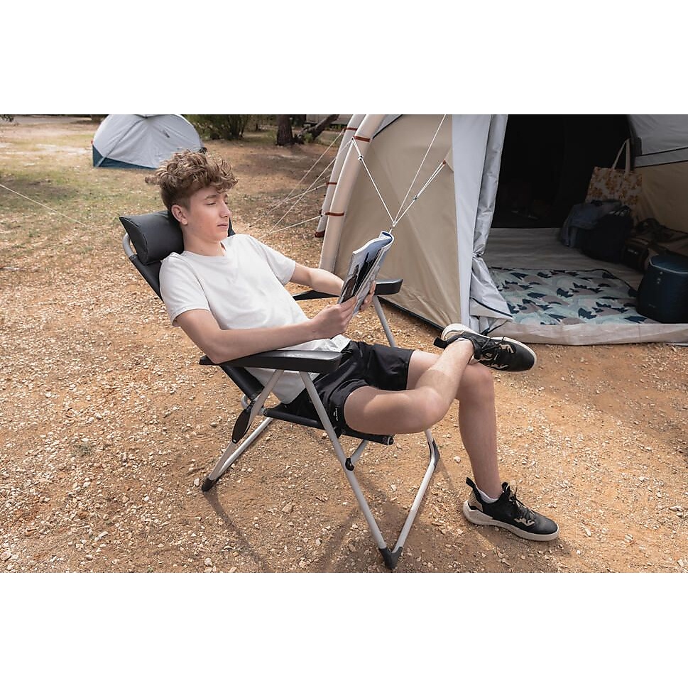 折りたたみリクライニングチェアGRY