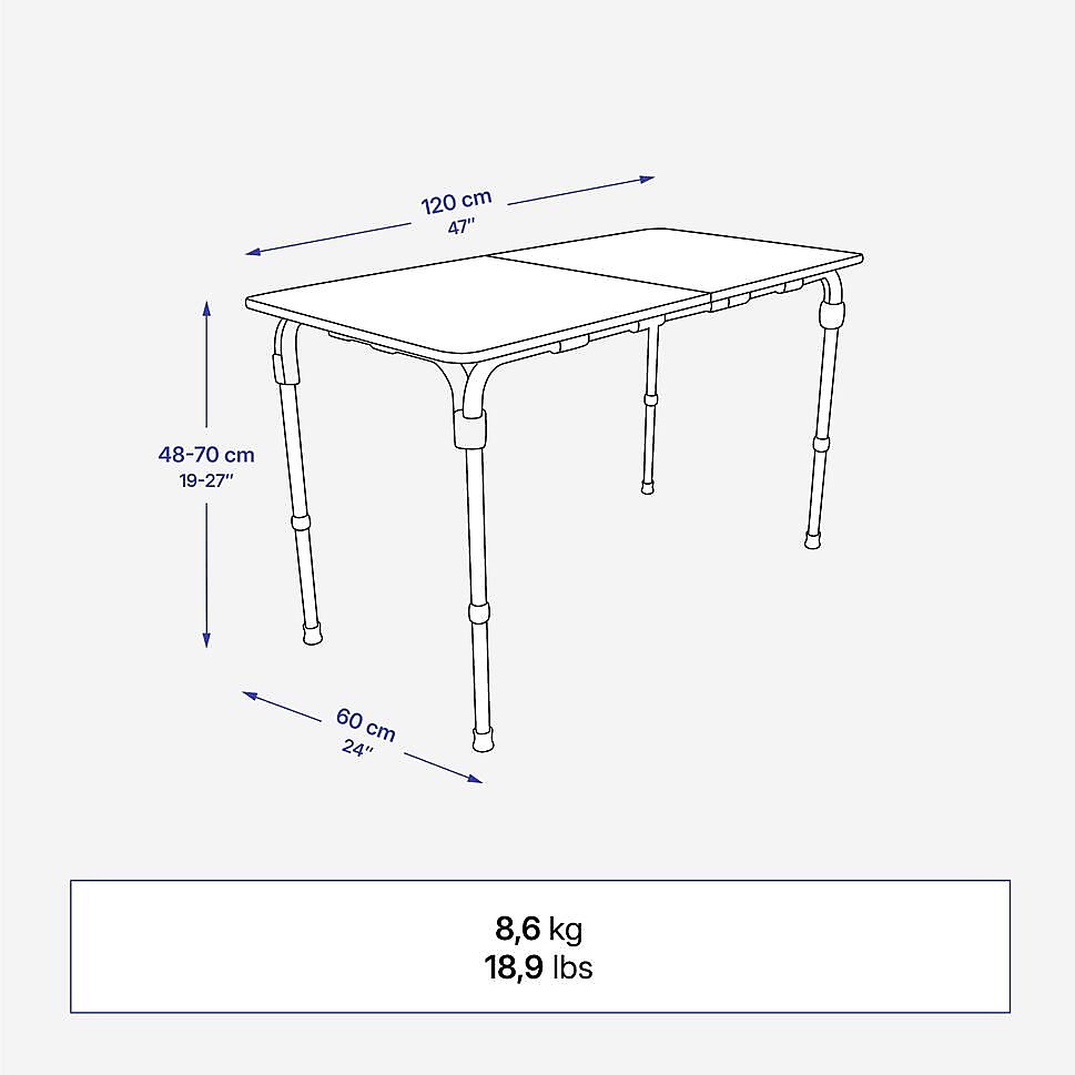 折りたたみ木製テーブルBEG