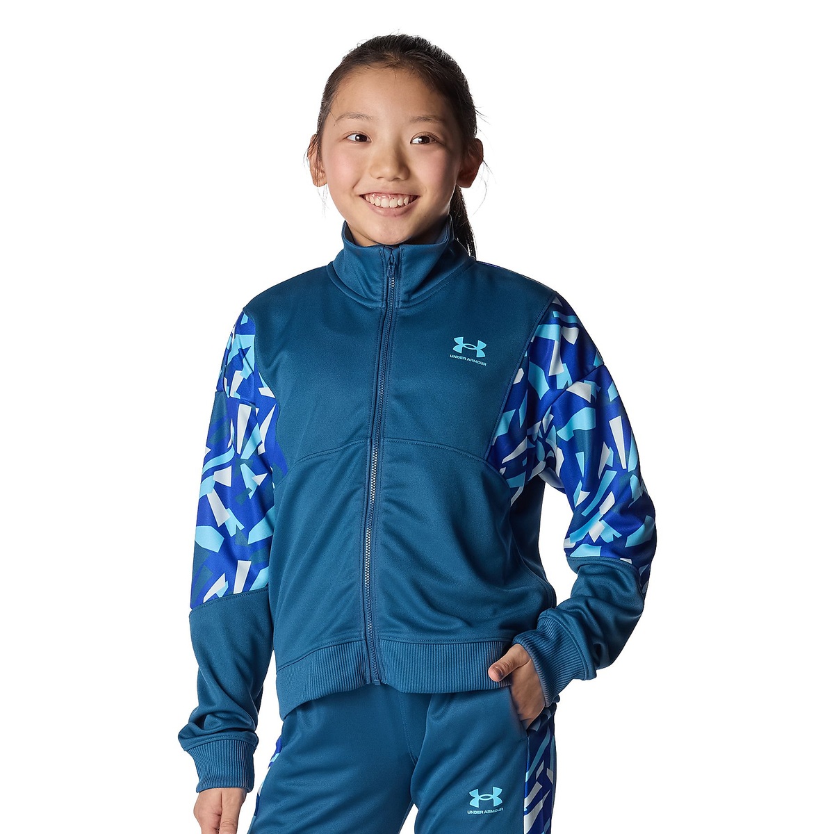 UA PRINT BLOCK TRACK JACKET