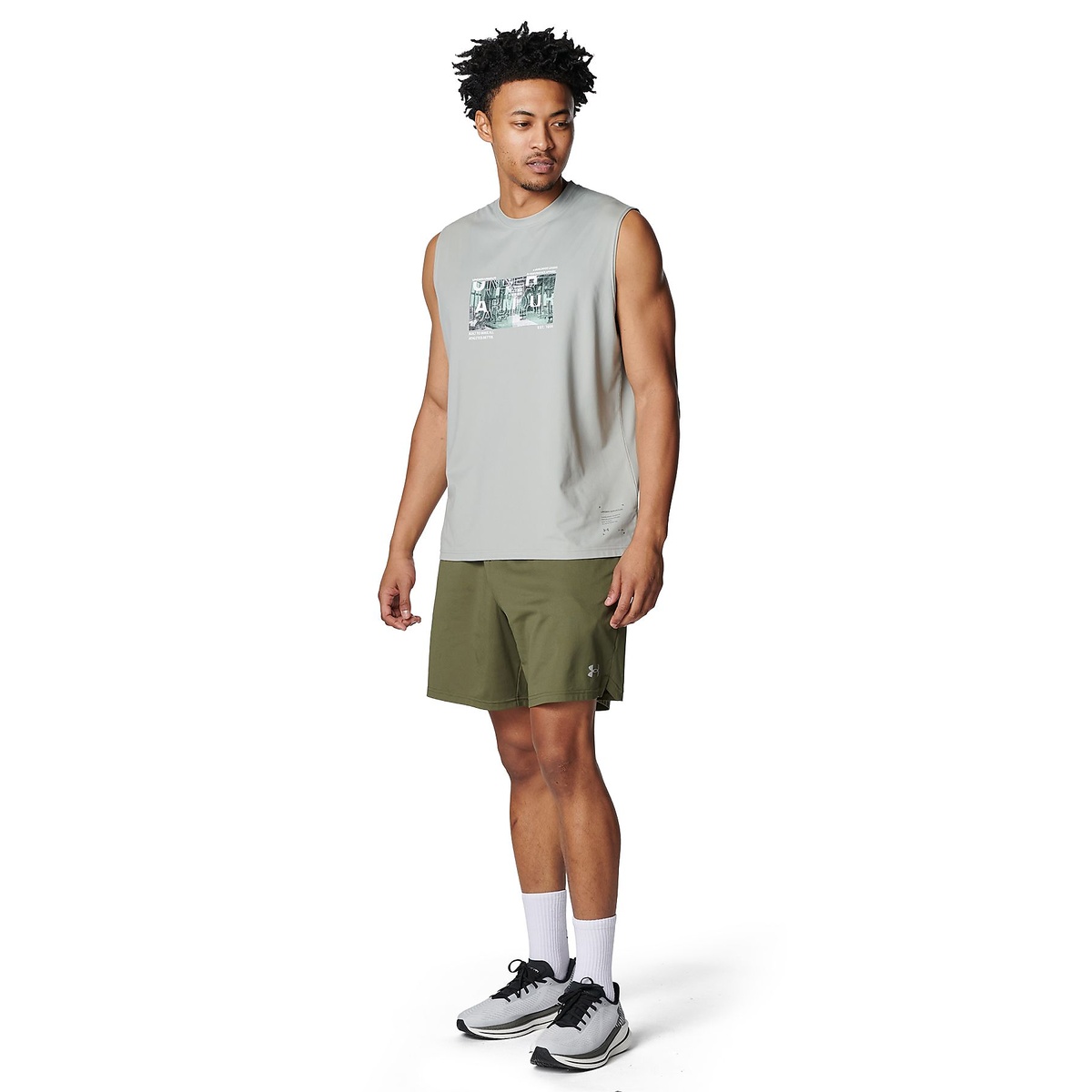 UA MOTIVATE GRAPHIC SLEEVELESS SHIRT