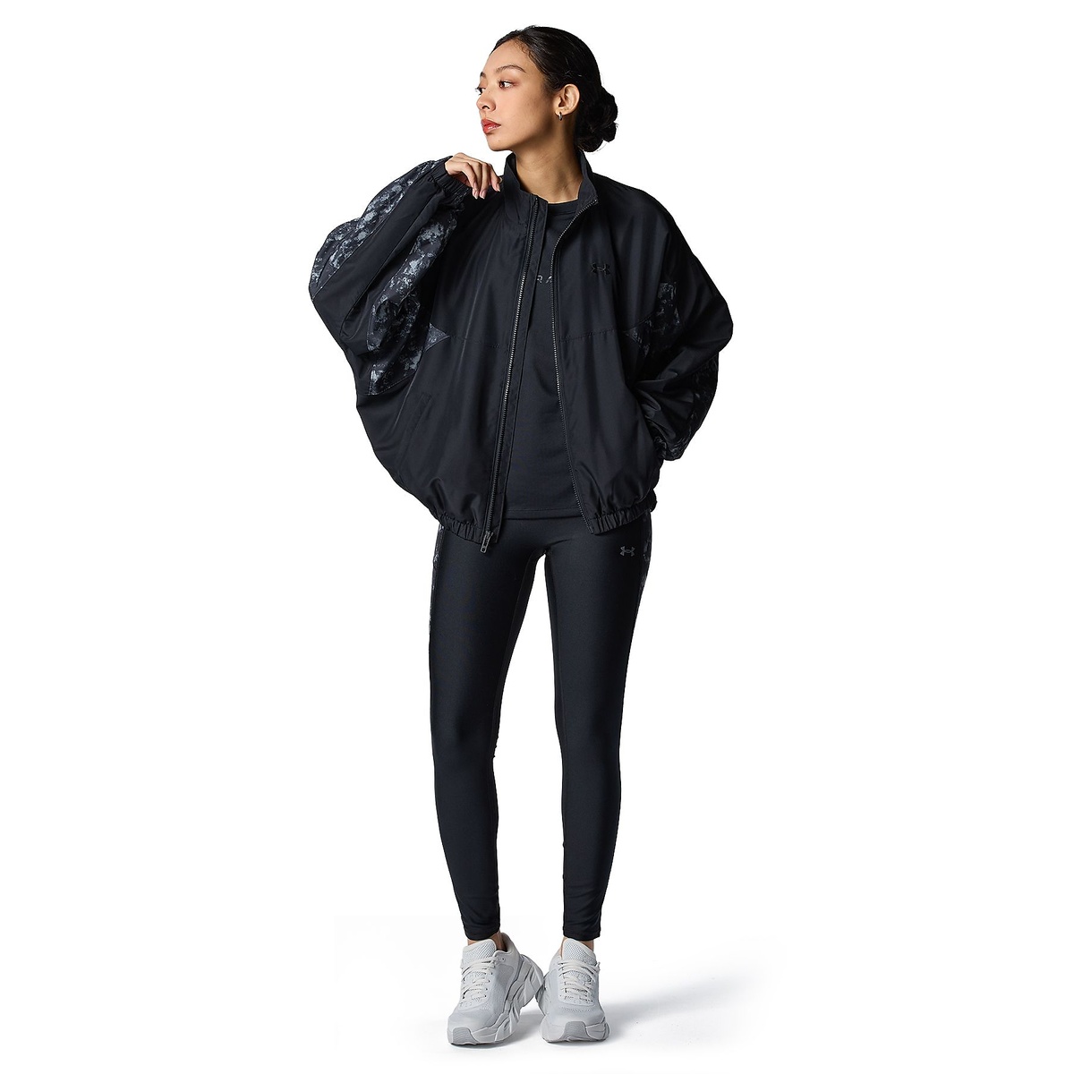 UA MESH LINER WOVEN PRINT FULL-ZIP JACKET