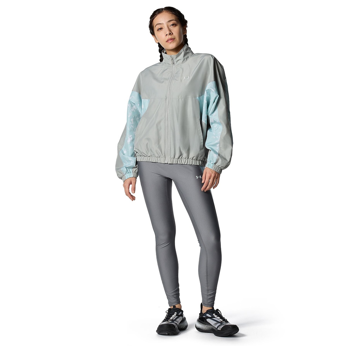 UA MESH LINER WOVEN PRINT FULL-ZIP JACKET