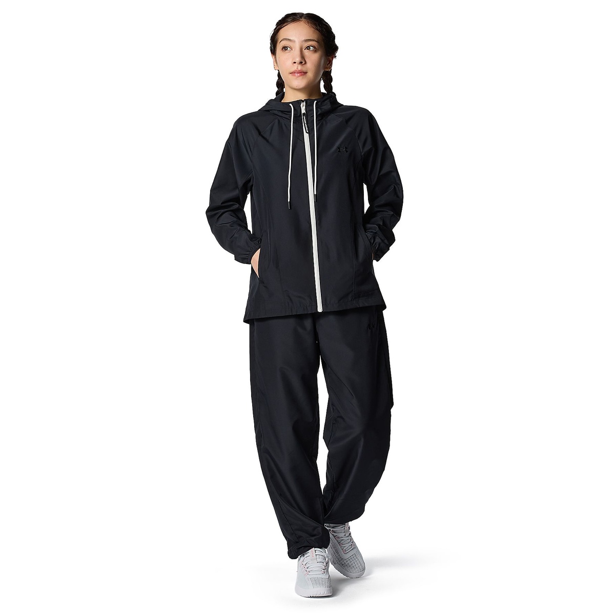 UA NO LINER WOVEN FULL-ZIP HOODIE