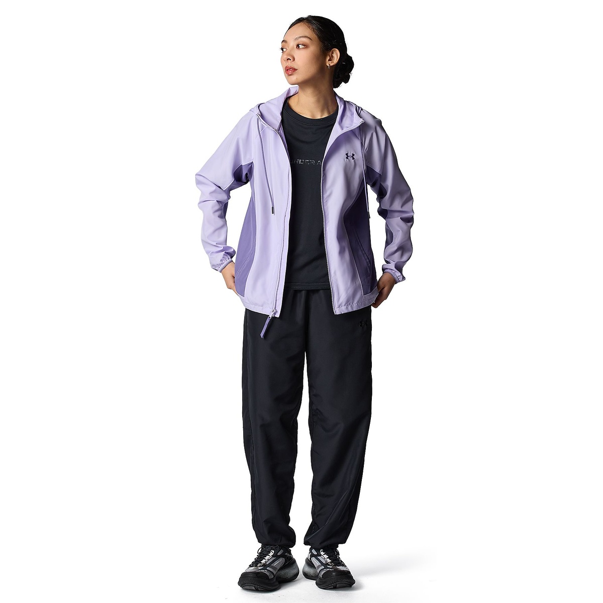 UA NO LINER WOVEN FULL-ZIP HOODIE