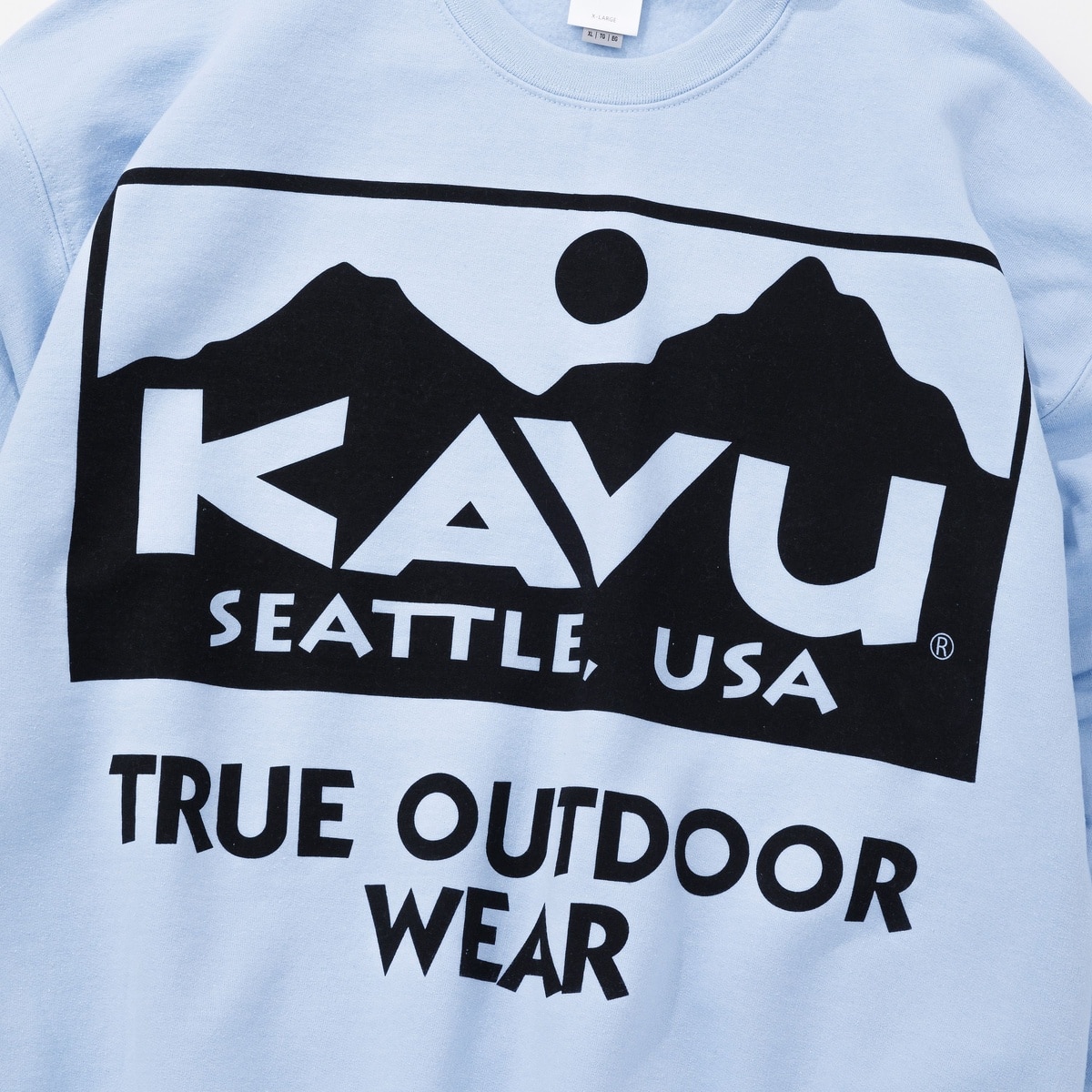 KAVU　ビッグロゴスウェット　L.Blue　XL