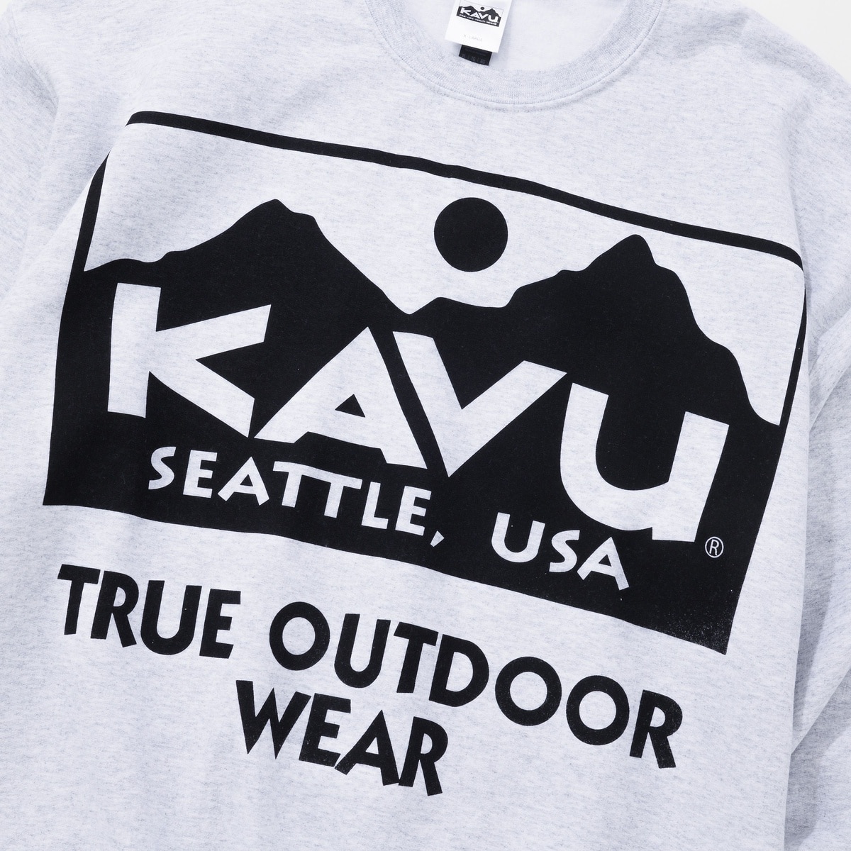 KAVU　ビッグロゴスウェット　Ash　XL