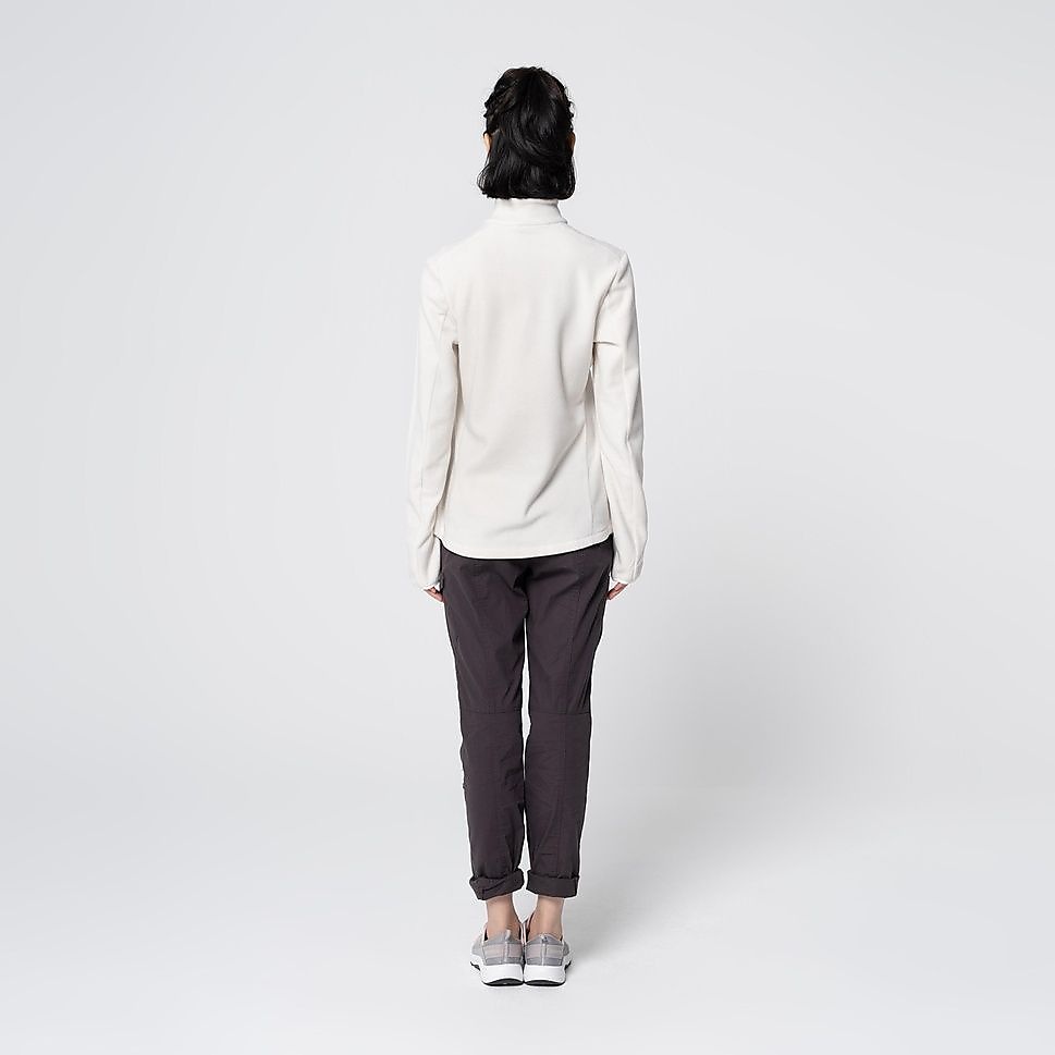 QUECHUAレディースフリース ハーフジップMH100 BEG