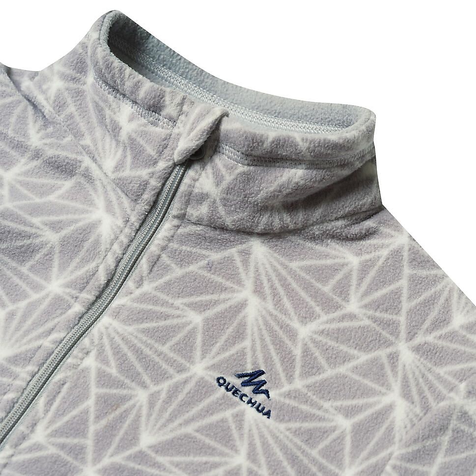 QUECHUAキッズフリース ハーフジップMH100 GRY
