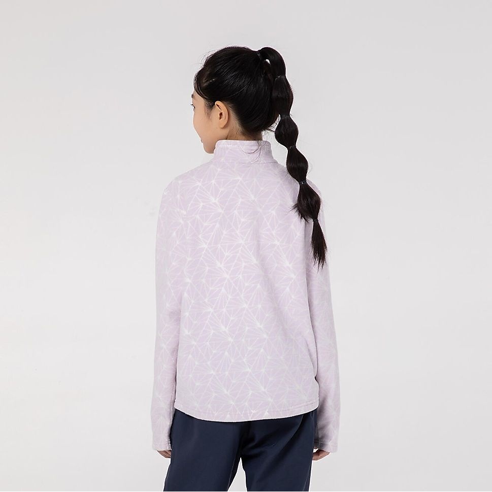 QUECHUAキッズフリース ハーフジップMH100 PNK