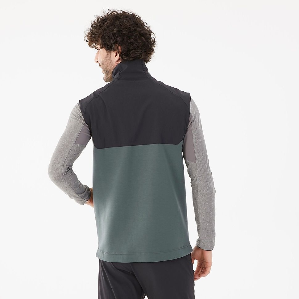 QUECHUAメンズフリースベストMH500 GRN