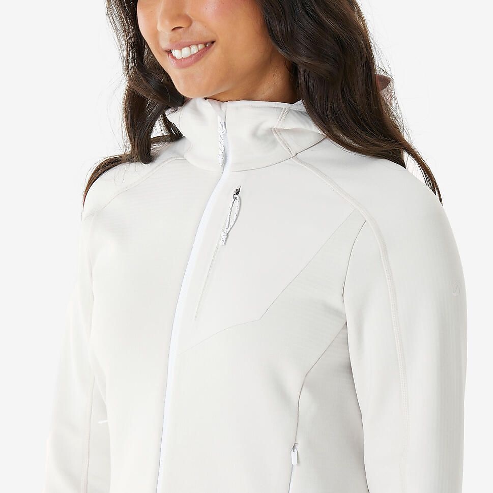 QUECHUAレディースフリースジャケット フード付きMH500 BEG