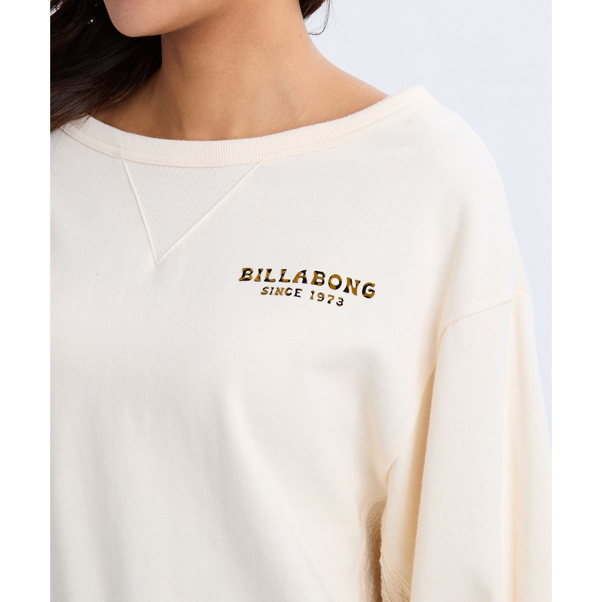 BOAT NECK LOOSE CROPPED CREW