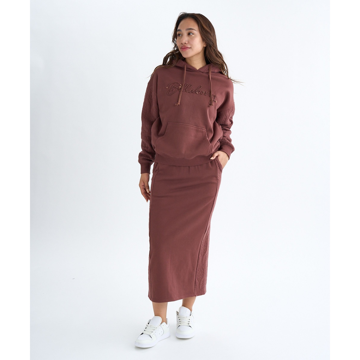 QUILT MIX LONG SKIRT