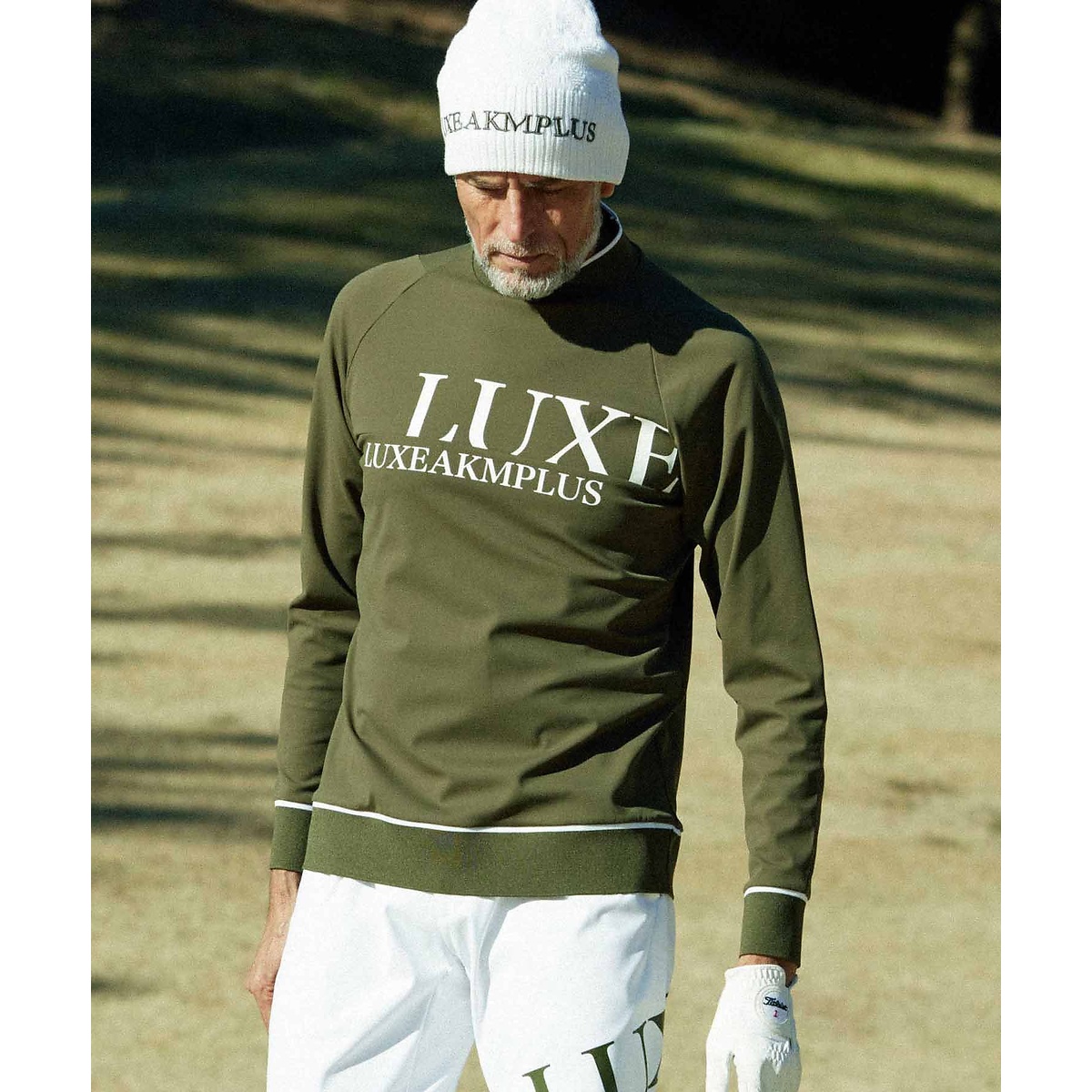 CHEST LOGO MOCK NECK LONG T-SHIRT