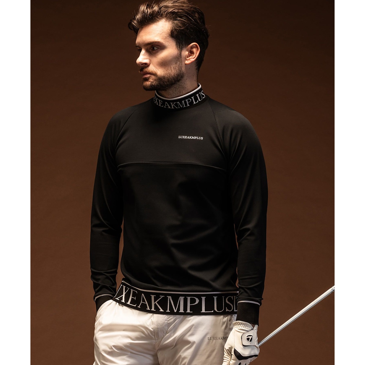 HEM LOGO MOCK NECK LONG T-SHIRT