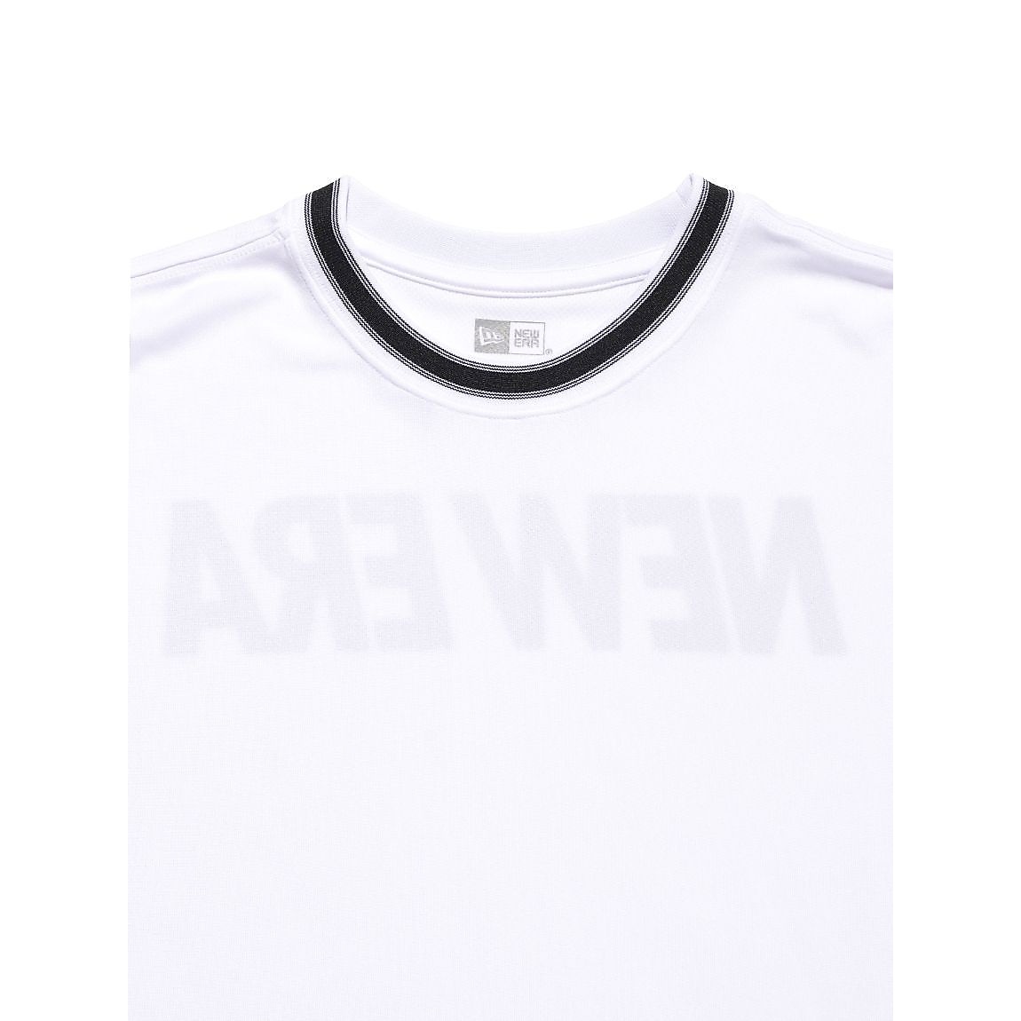 PAB SS TECH STRIPE COLLAR TEE WHI