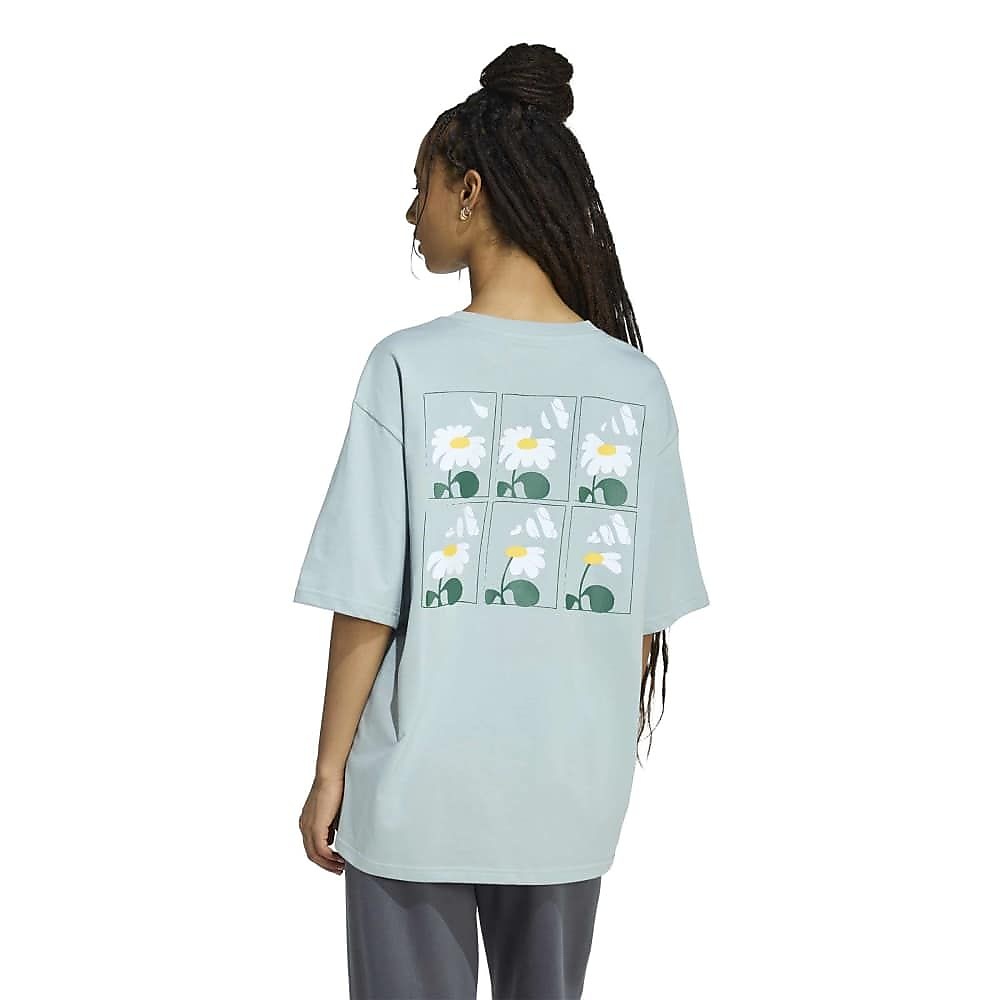 W FLOWER オーバーサイズ グラフィック Tシャツ