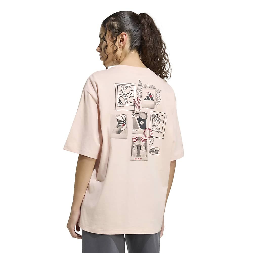 W オーバーサイズ バックグラフィック Tシャツ
