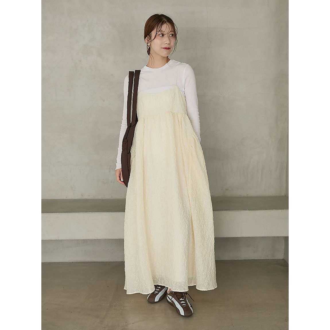 カットセットフラワージャガードワンピース