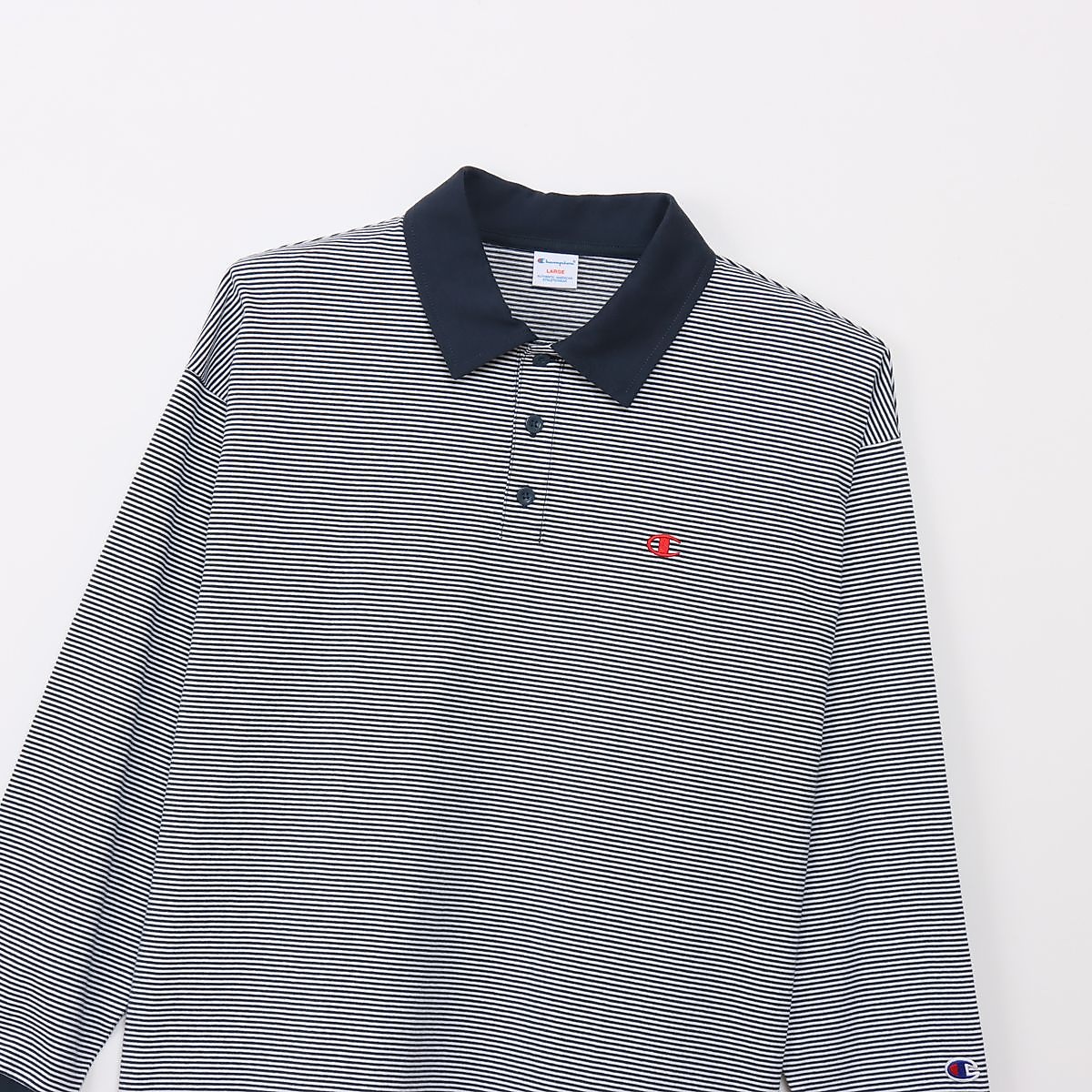 L/S BORDER POLO SHIRT