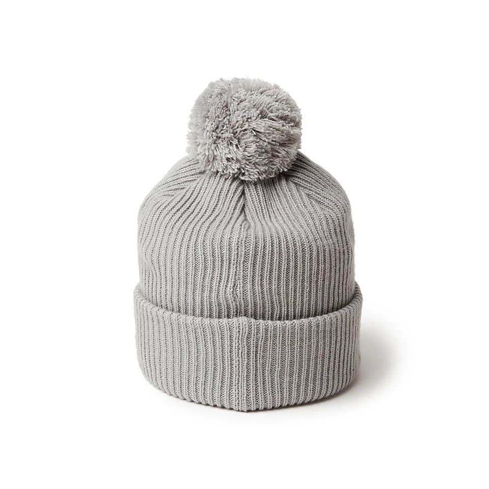 POM PON KNIT RIB GRY