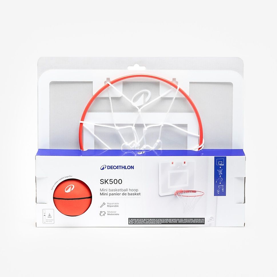 Decathlon ミニバスケットボールフープ SK500 ボールとポンプニードル付き