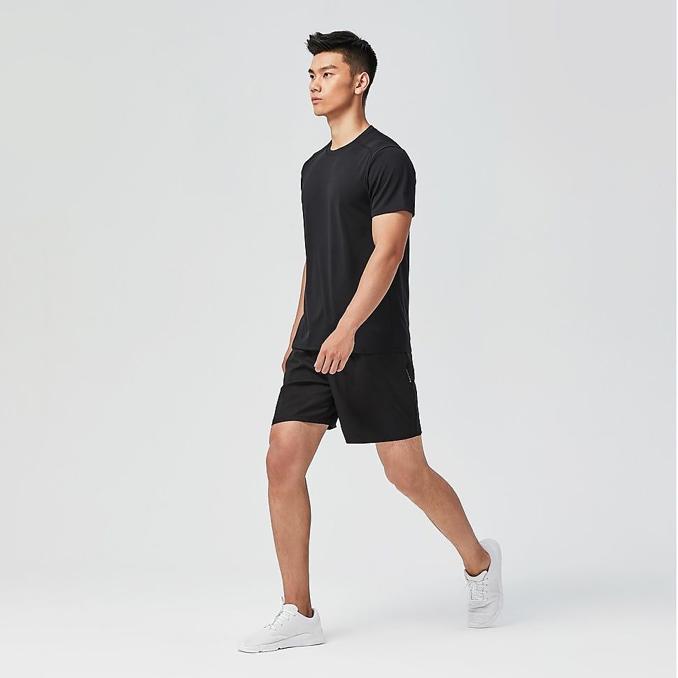 Decathlon メンズ半袖Tシャツ100 ジム・フィットネス BLK