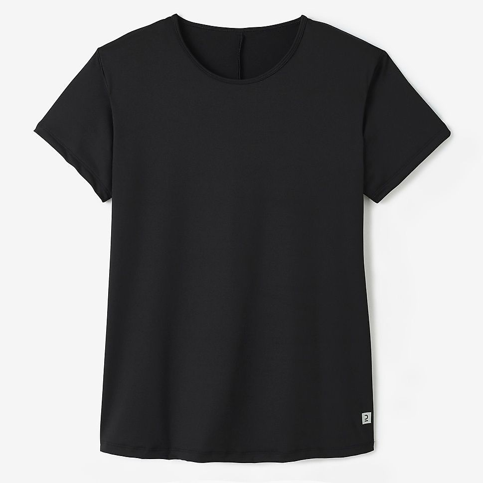 Decathlon レディース半袖Tシャツ100 ジム・フィットネス BLK