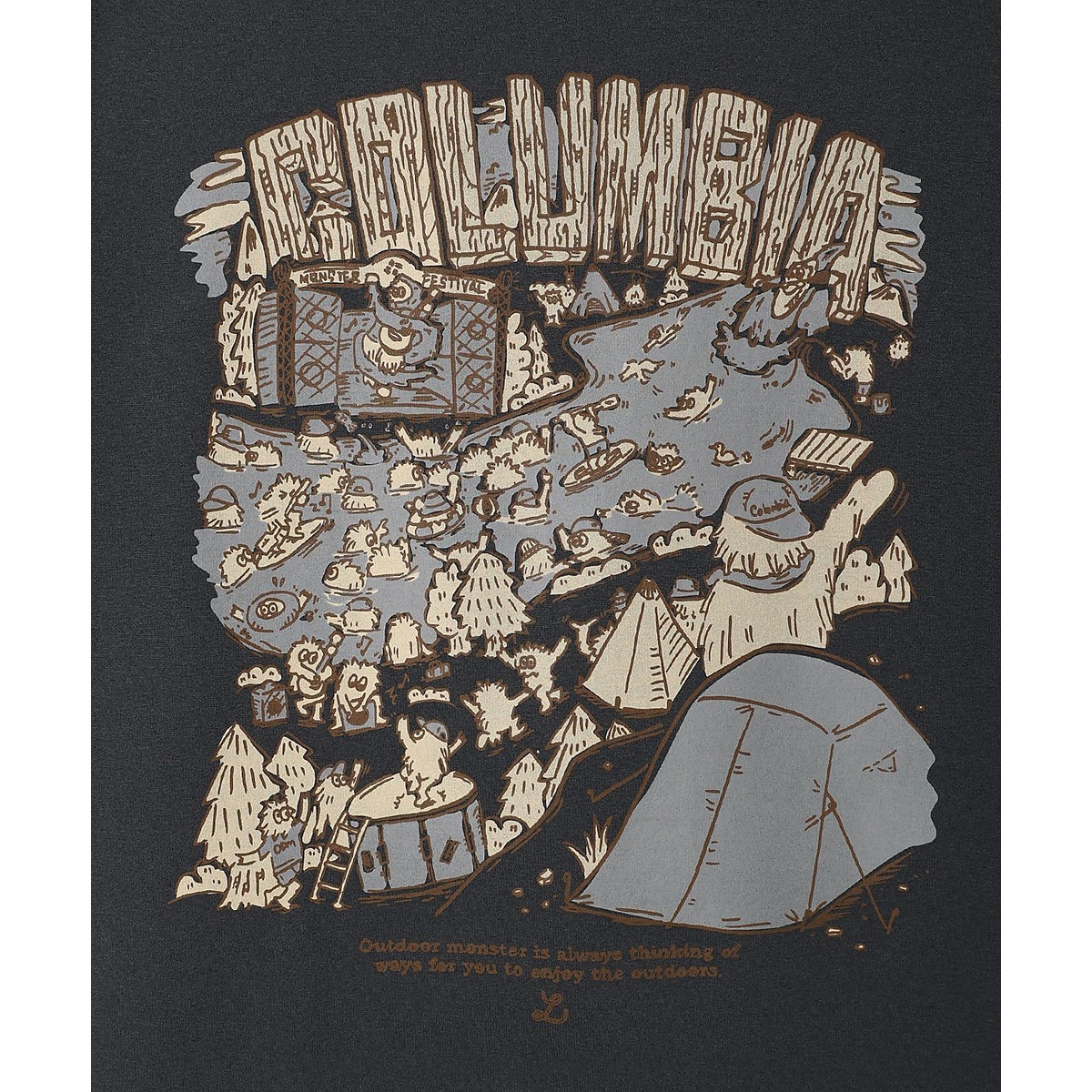リトルベアロックグラフィックショートスリーブTシャツ